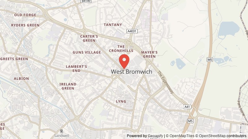 Map of West Bromwich, West Midlands