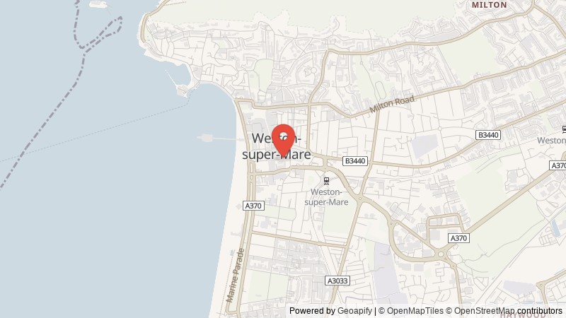 Map of Weston-super-Mare, Somerset