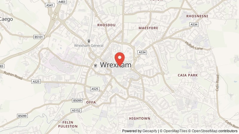 Map of Wrexham, Wrexham